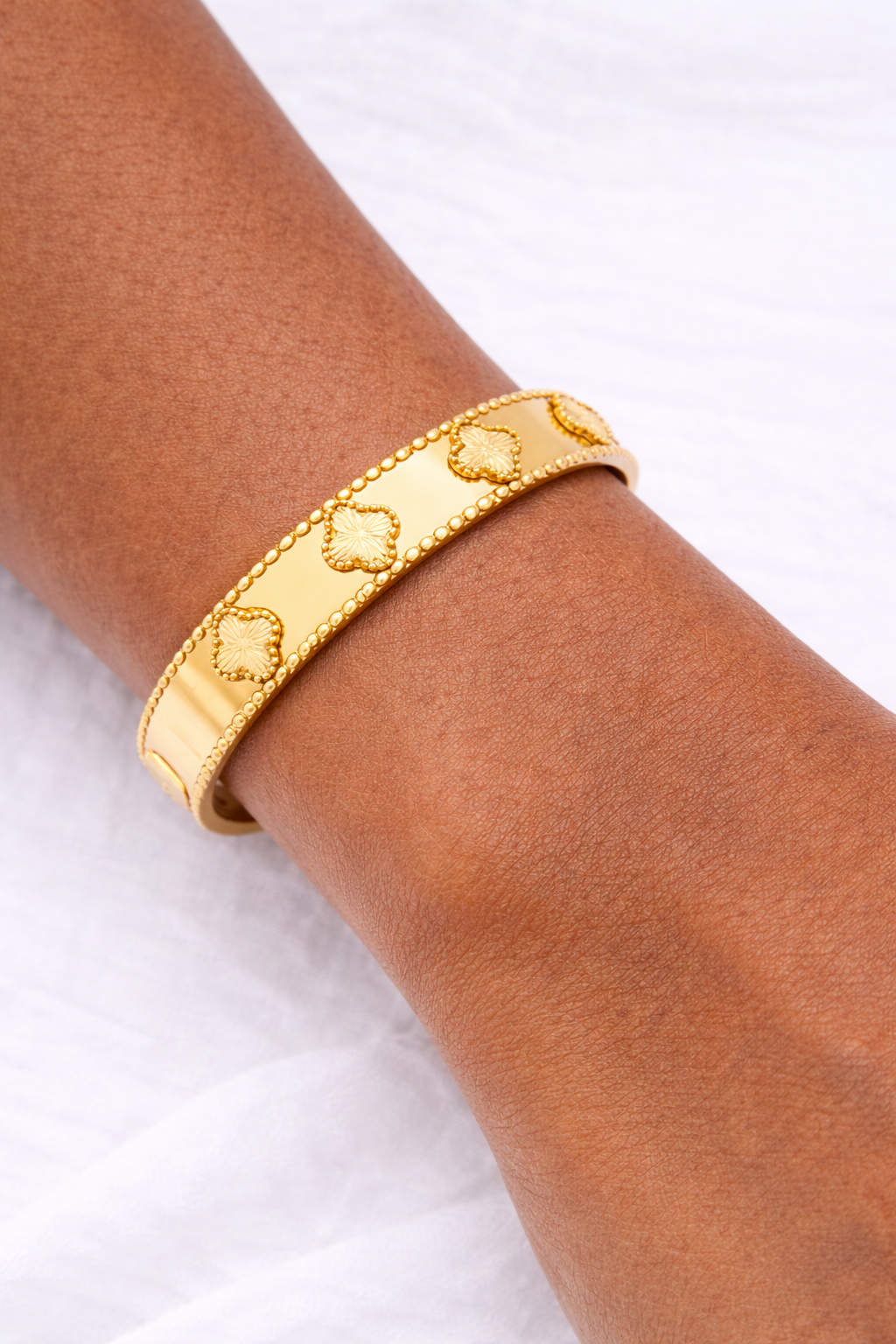 Golden Clover Bangle