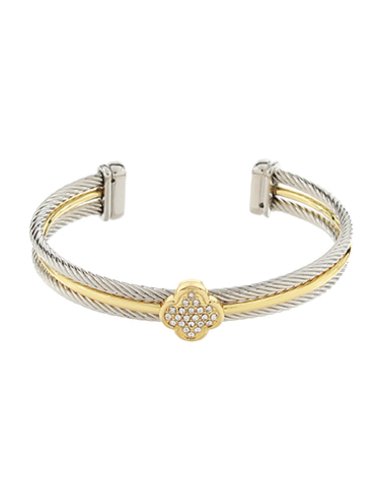 Clover Center Triple Cabel Bracelet