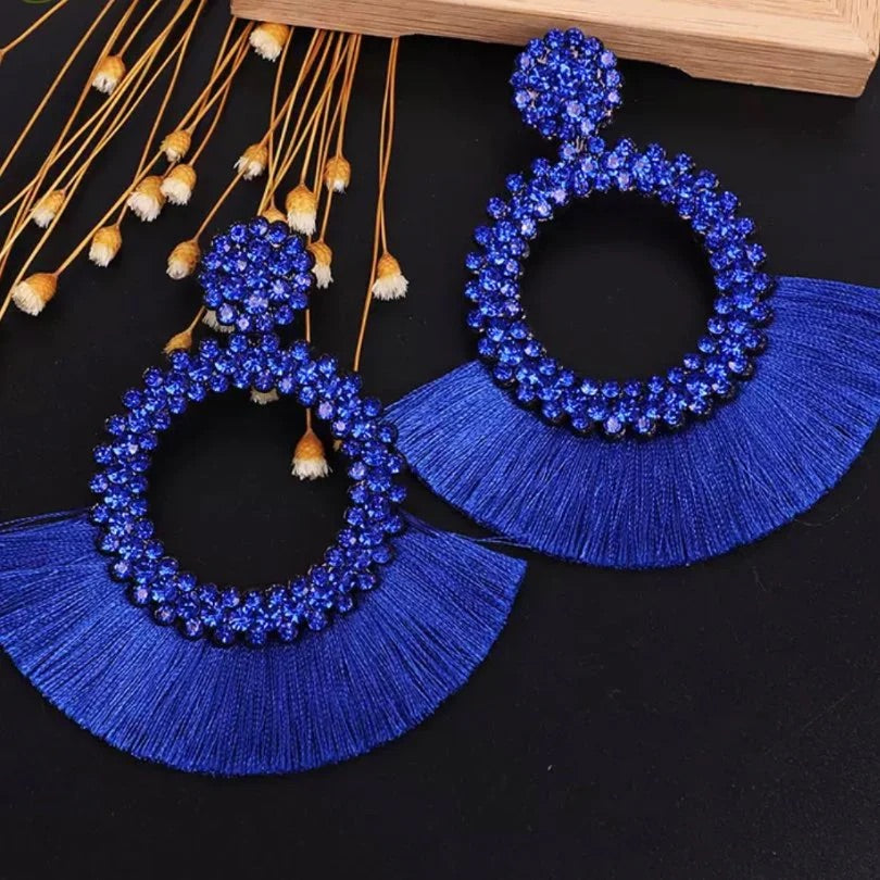 Royal Blue Bohemian Earrings