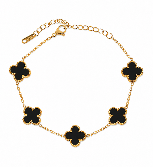 Midnight Clover Bracelet