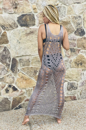 Gunmetal Fishnet Dress
