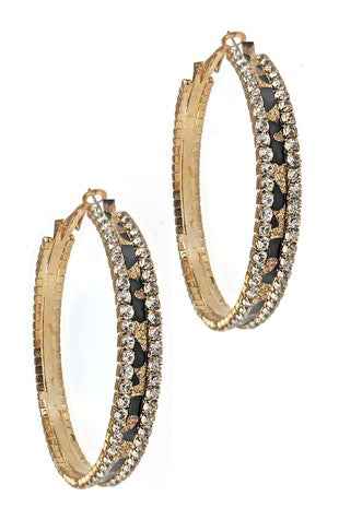 Animal Print Hoops
