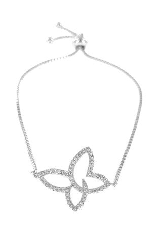 Rhodium Plate Brass Cubic Zirconia Bracelet